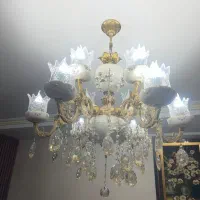 لوستر۶ شاخه برنزی