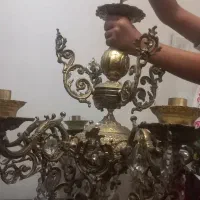 لوستر ۶ شعله برنجی