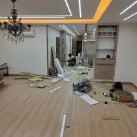 نقاشی نصب کاغذ دیواری پوستر پار‌کت کفپوش قرنیز