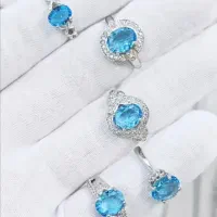 فروش عمده انگشتر جواهری آبکاری رادیوم گلدنما