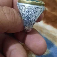 انگشتر نقره باسنگ یشم