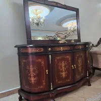 کنسول و آیینه چوبی