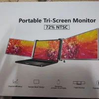 مانیتور پرتابل سه گانه قابل حمل لب تاب
