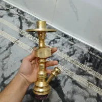 قلیان برنجی تنه سنگین قلیان چوبی