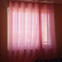 پرده صورتی جنس کتان درجه یک
