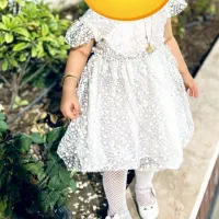 دستمال سر .لباس عروس و مجلسی دخترانه نو