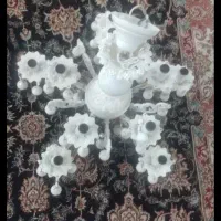 لوسترسفید۱۰شاخه همراه با۱۰لامپ سالم