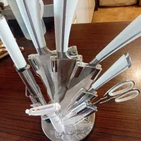 ست چاقو اشپزخانه مارک unihome سفید نو