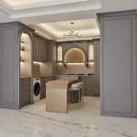 کابینت اشپزخانه/ نئوکلاسیک/ هایگلاس/پی اورتان/کمد