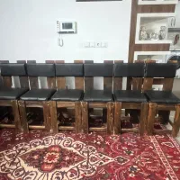 تعداد ۶عددصندلی و۲تامیز|میز و صندلی غذاخوری|ابریشم, |دیوار