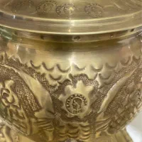 سماور زغالی شیروخورشید ۶ لیتری|کلکسیون اشیاء عتیقه|کرمانشاه, |دیوار