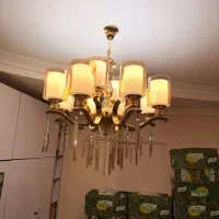 لوستر۱۲شاخه همراه لامپ نما نور