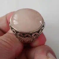 انگشتر عقیق یمنی صورتی و تسبیح عقیق یمنی سرخ