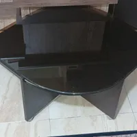 میز عسلی و جلو مبل چوبی همراه با شیشه لوزی شکل|مبلمان خانگی و میز عسلی|اصفهان, کوی گلزار|دیوار