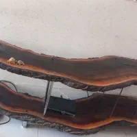 زیر تلویزیون جنس چوب گردو با کیفیت