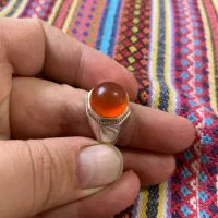 انگشتر عقیق تراش دار. یمنی