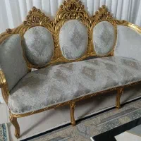 مبلمان استیل 9 نفره چوب راش سلطنتی کلاسیک