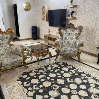 مبل سلطنتی چوب راش ۹نفره کاملا سالم بامیزوعسلی|مبلمان خانگی و میز عسلی|ری, دولت‌آباد|دیوار