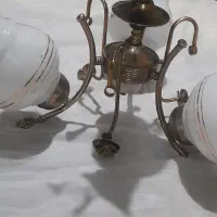 لوستر سه شاخه برنجی|لوستر و چراغ آویز|تبریز, |دیوار