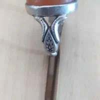 انگشتر نقره یمنی پرتقالی