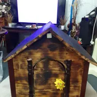 خانه سگ و گربه چوبی