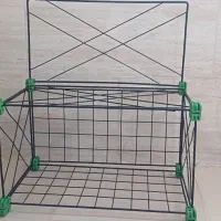 مشبک قفسه فلزی جا کتابی و جا کفشی|کتابخانه، شلف، قفسه‌های دیواری|قم, شاه سید علی|دیوار