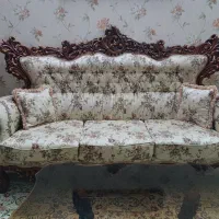 یک دست مبل استیل ۹ نفره با نهار خوری ۸ نفره