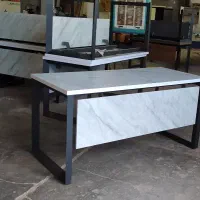 میز صدف 160*70 طرح سنگ روشن