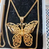 گردنبند باپلاک طرح ژوپینگ طلایی|بدلیجات|کرمانشاه, |دیوار