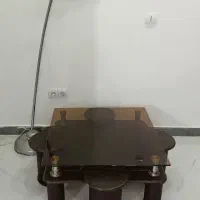 ست میز شیشه ای +اباژور-سالم و تمیز