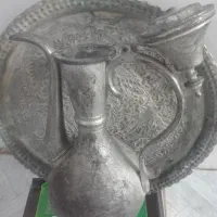 فروش گلاب پاش و سینی مسی قدیمی|کلکسیون اشیاء عتیقه|شیراز, محمدیه|دیوار