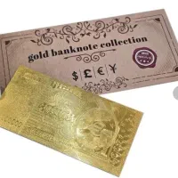 اسکناس کلکسیونی با روکش طلا ۲۴ عیار