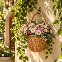 سبد حصیری دیواری
