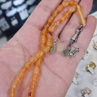 تسبیح  عقیق زرد یمنی نخبه