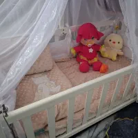 تخت کنار مادر  گهواره ای همراه تشک