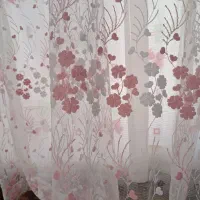 پرده حریر گلدوزی شده|پرده، رانر، رومیزی|تهران, وردآورد|دیوار