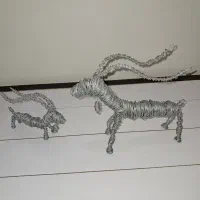 مجسمه سیمی بز ایرانی