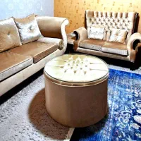 فروش مبلمان ۷ نفری راحتی سلطنتی پایه چوبی شیک