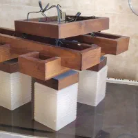 لوستر دست ساز چوبی شیک