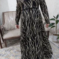 لباس مجلسی مشکی طلایی