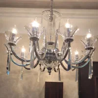 لوستر ۱۰شاخه کریستال روگاشکا اسلونی و ناخمن آلمان