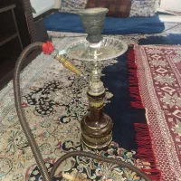 قلیون برنجی به همراه سینی و کیف