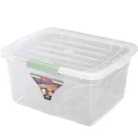 ظرف پلاستیکی درب دار شفاف