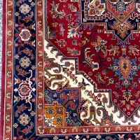 فرش ماشینی قشقایی طرح هریس با زمینه لاکی کد 101|فرش|شیراز, معالی‌آباد|دیوار