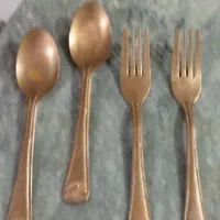 قاشق چنگال مسی