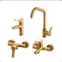 ست شیرآلات شیذر مدل الماس طلا مات ایمانی(قیمت۱۴۰۴)