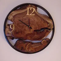 ساعت دیواری چوبی روستیک