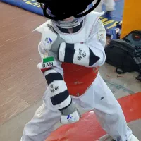 ست کامل لباس تکواندو و هوگو و کلاه و سایل مبارزه