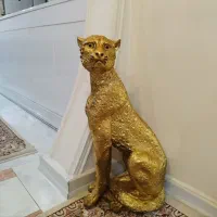 مجسمه پلنگ ورق طلا