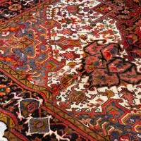 فرش جفت ۹ متری هریس پشم دستریس رنگ گیاهی کف کرم|فرش|تهران, سلسبیل شمالی|دیوار